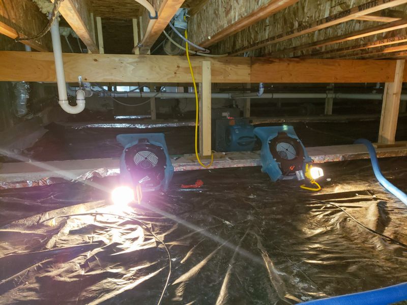 Finished Crawlspace with Air Quality Equipment